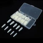 100 шт.кор. УФ гель полное покрытие акриловые прозрачные и натуральные накладные ногти балерина гроб накладные ногти сделай сам Типсы для маникюра Инструменты для красоты