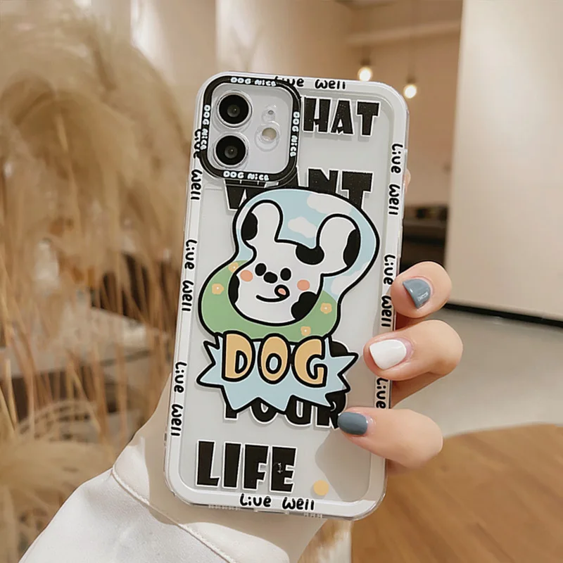 

Cute Cartoon Grassland Dog Case Cover For iPhone 13 13mini 13Pro 13ProMax 12 12min 12Pro 12ProMax 11 11Pro 11ProMax SE2020 X XR