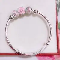 

Silver Jewelry Hong Kong Sterling Silver Kapok Push-Pull Bracelet Pure Silver 999 Female Versatile Personality Attracting Male C