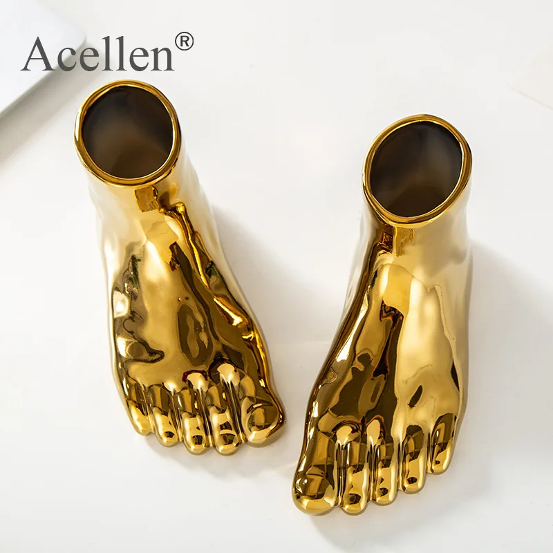 Креативная керамическая ваза в скандинавском стиле украшение для ног дома