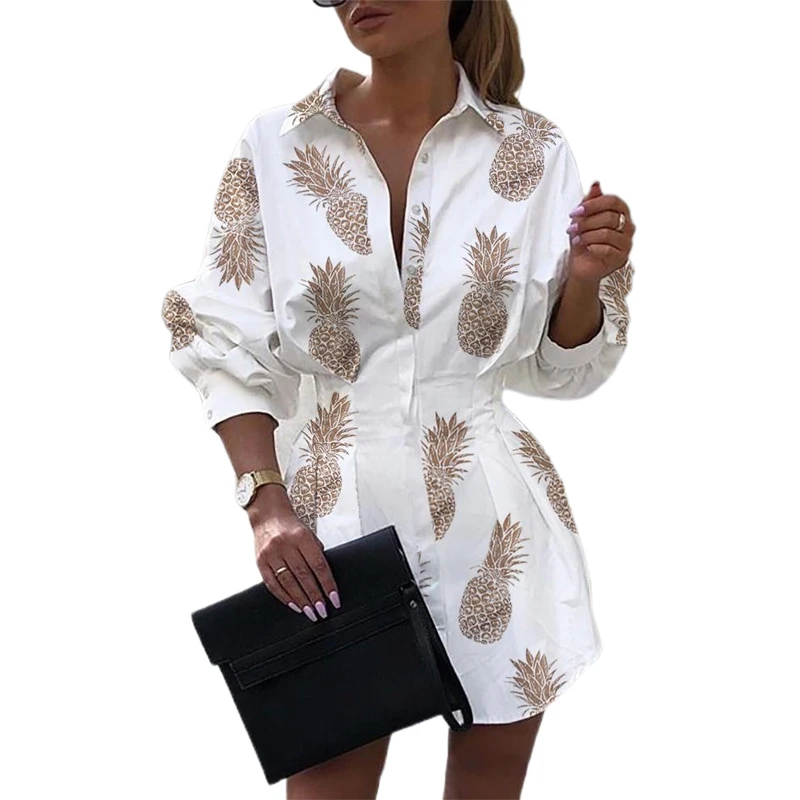 Женская Повседневная Блузка с длинным рукавом облегающая однобортная офисная