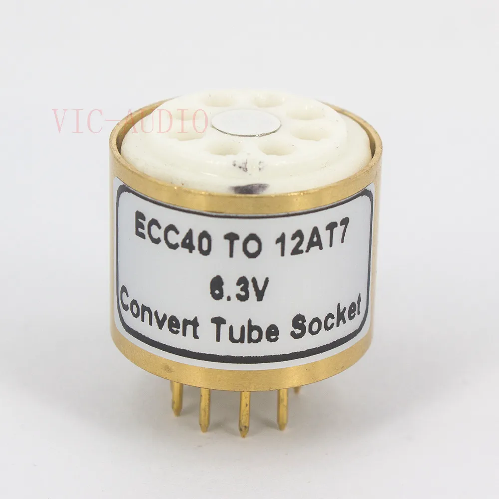 1 шт. ECC40 до 12AX7 12AT7 ECC83 ECC82 12AU7 6 3 В) 8Pin 9PinTube DIY звуковая вакуумная трубка адаптер