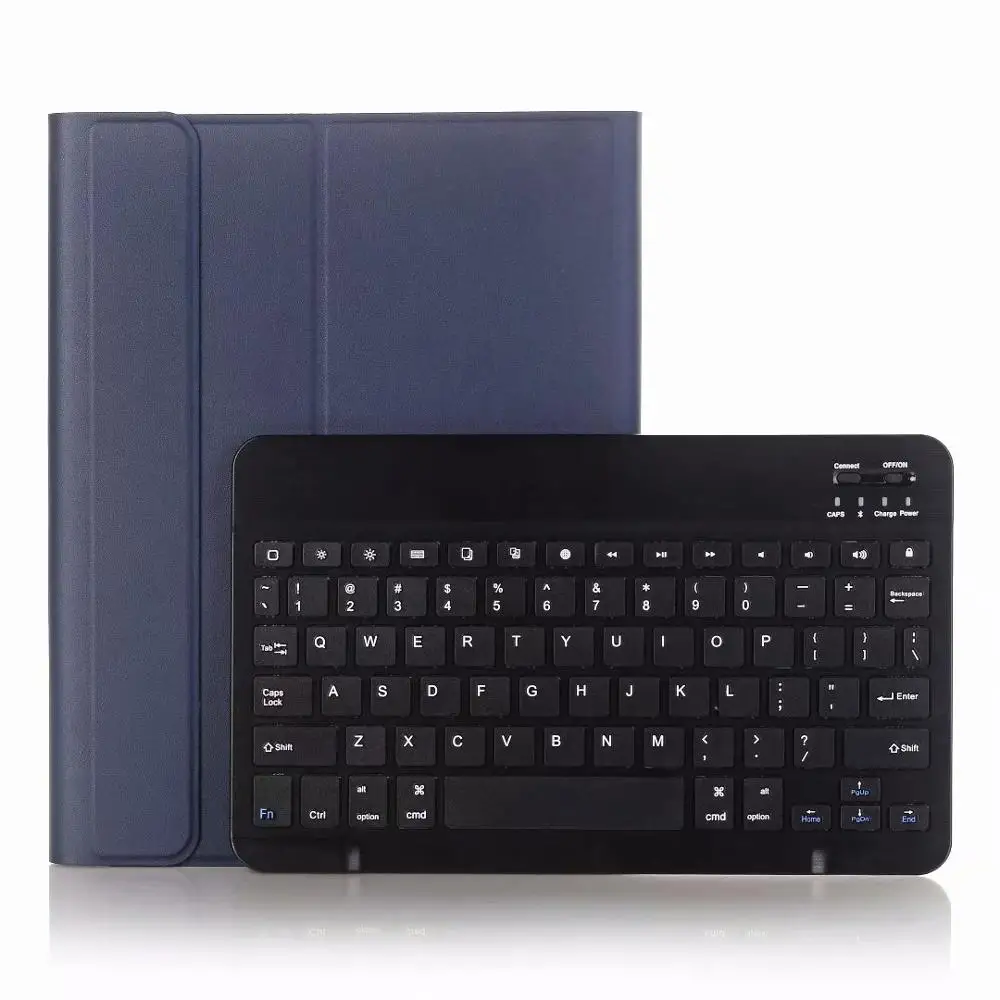 Клавиатура для Apple Ipad 10,2 чехол из искусственной кожи чехол-подставка для IPad 10,2 дюймов планшет Bluetooth клавиатура чехол+ ручка - Цвет: without Light