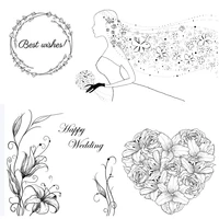 daboxibo happy wedding clear stamps mold for diy scrapbooking cards making decorate crafts 2020 new arrival