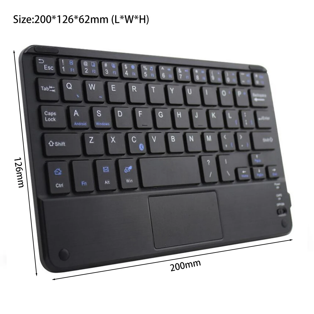 

Wireless Bluetooth Keyboard with Touch Pad Mini Portable 7.9 inch Rechargeable Tablet Keypad For iPad Laptop Android IOS Windows