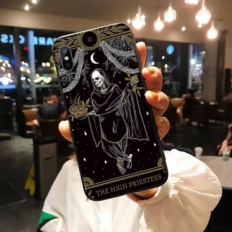 

Tarot Skull prophecy vintage mobile Phone Case for iPhone 11 12 pro XS MAX 8 7 6 6S Plus X 5S SE 2020 XR
