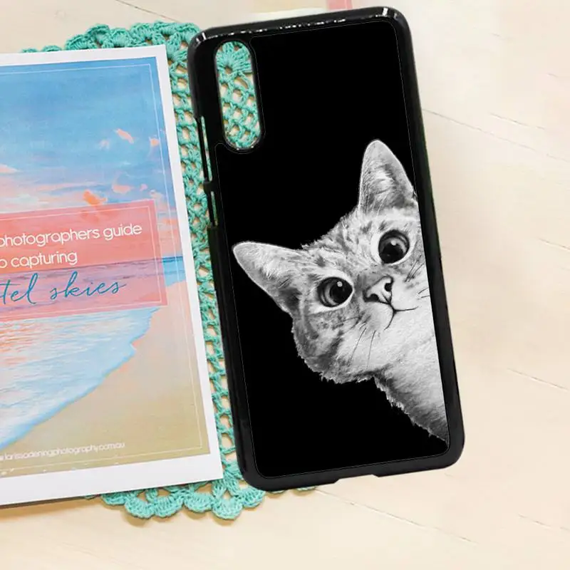 

Animal black Cat Moon high quality mobile Phone Case cover PC for iPhone 11 12 pro XS MAX 8 7 6 6S Plus X 5S SE 2020 XR