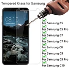 2 шт. закаленное стекло для Samsung C5 Pro C7 Pro C8 C9 Pro C10 Прозрачная Передняя пленка для телефона 9H HD протектор экрана