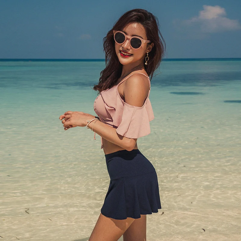 2020 в Корейском стиле Новый Для женщин из двух частей сексуальный купальник