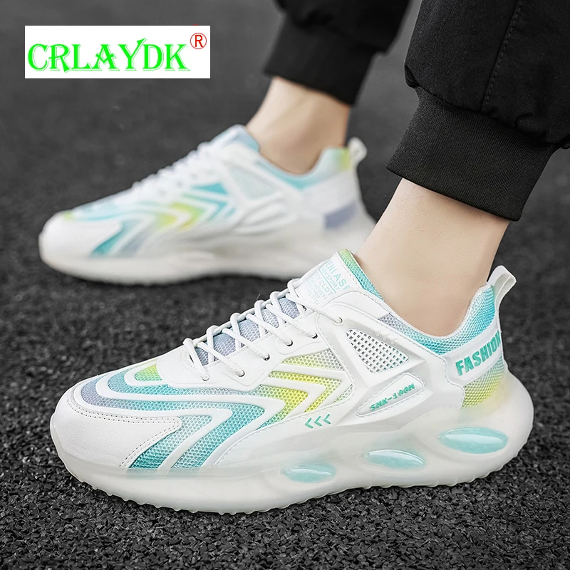 

CRLAYDK Men Outdoor Fashion Sports Shoes Running Mesh Breathable Sneakers for Students Youth Boys Walking Trainers Tennis
