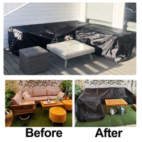 16 sizes outdoor corner sofa cover v shape l shape garden rattan corner furniture cover waterproof sofa protect set dust covers
