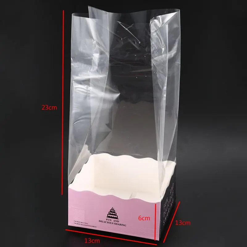 JEYL 10 Sets Cookie Candy Bread Plastic Paper Packing Bags Boxes Clear Party Gift Chocolate Wedding Self Stand Bag | Дом и сад