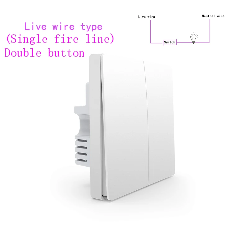 Live type 2 Настенный светильник Aqara с дистанционным управлением ZiGBee wifi, беспроводной ключ, настенный проводной переключатель, умный дом, работа для mi jia mi APP - Цвет: Live type 2
