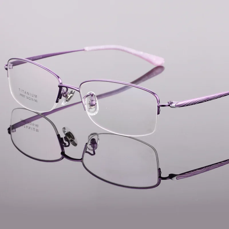 Высокое качество натуральный титан женская мода полуоправа ультра светильник