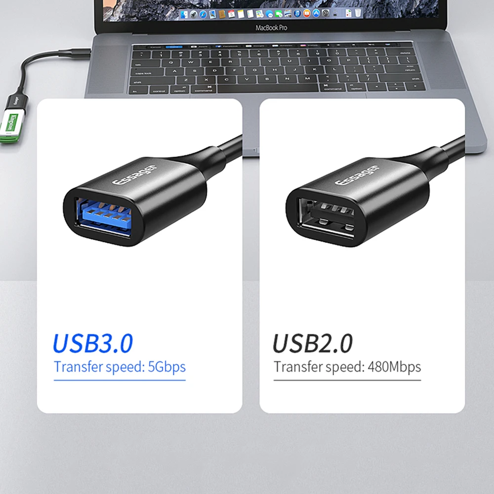 

Essager USB Type C to USB 3.0 Adapter OTG Cable For Macbook Xiaomi mi 10 Pro Samsung Note 10 Plus USBC Type-c Adapter Connector