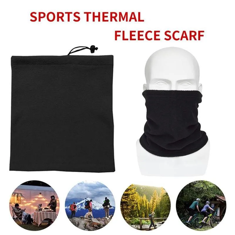 

Winter Fleece Neck Warmer Scarf Bandana Thermal Ski Hiking Cycling Snowboard Cover Sports Running Thick Tube Scarf Men Women
