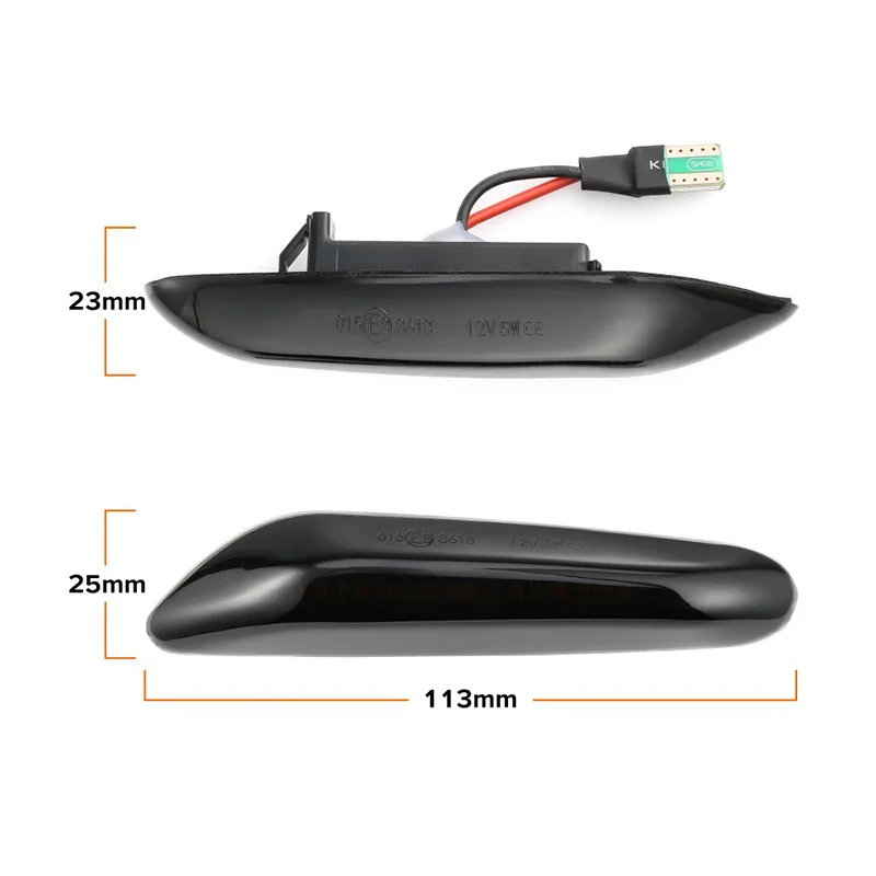 

2pcs Car Led Dynamic Side Marker Turn Signal Light Sequential Blinker Light for BMW 1/3/5 X1 X3 E90 E91 E92 E60 E87 E82 E46