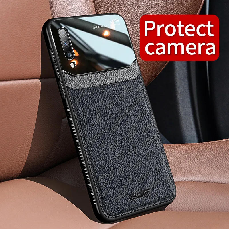 For Samsung Galaxy Note 8 9 10 Pro Case Soft Silicone TPU Leather Shockproof Phone Case for Galaxy A50 A70 Plexiglass Cover Copa