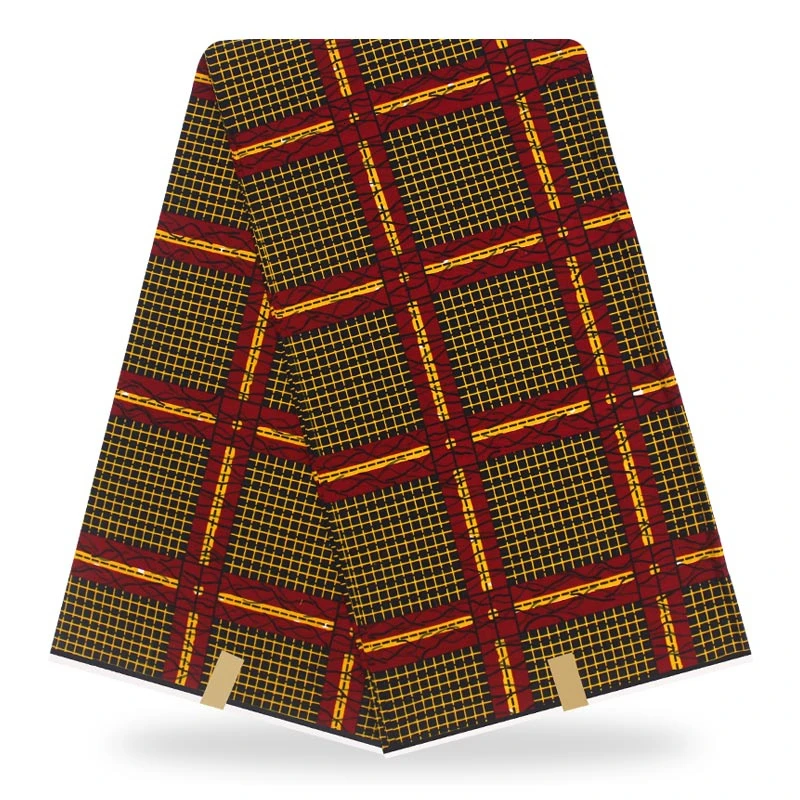 High Quality Cotton Fabric African Ankara Veritable Wax Cloth Veritable Wax African Real Dutch Wax 6yards/piece For Wedding - Цвет: as picture