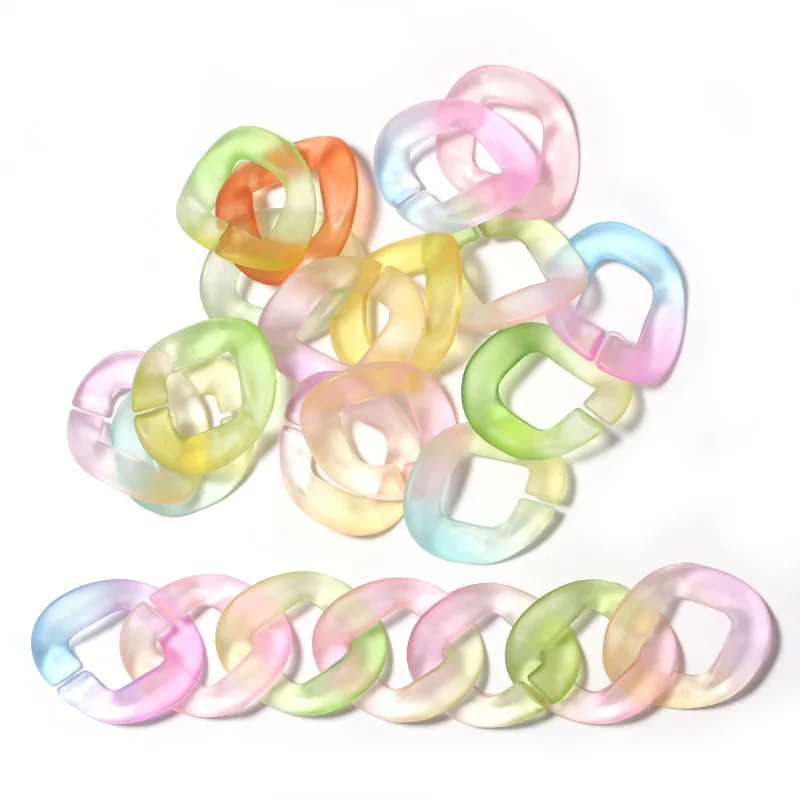 

30/50pcs 30mm*24mm Acrylic Twisted Chains Assembled Parts Beads for Jewelry Making DIY Bracelet Necklace Earrings Accessories