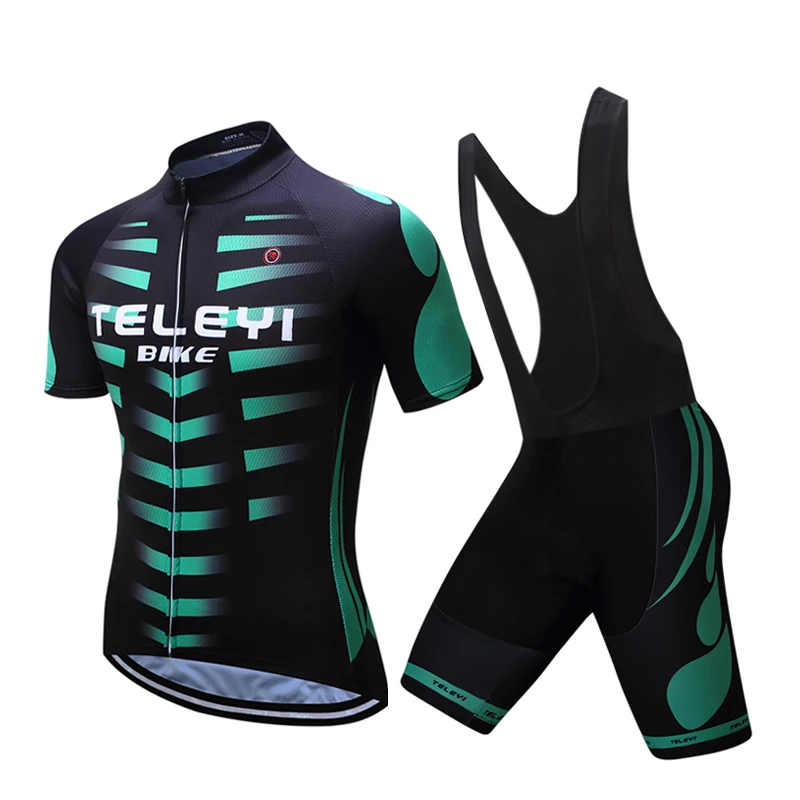 Teleyi Bicycle Jersey-Set Shorts Team-Clothing Culotte Bike BICYCLING Maillot Ropa-Ciclismo Men's Quick-Dry Fabric Clothes | Спорт и