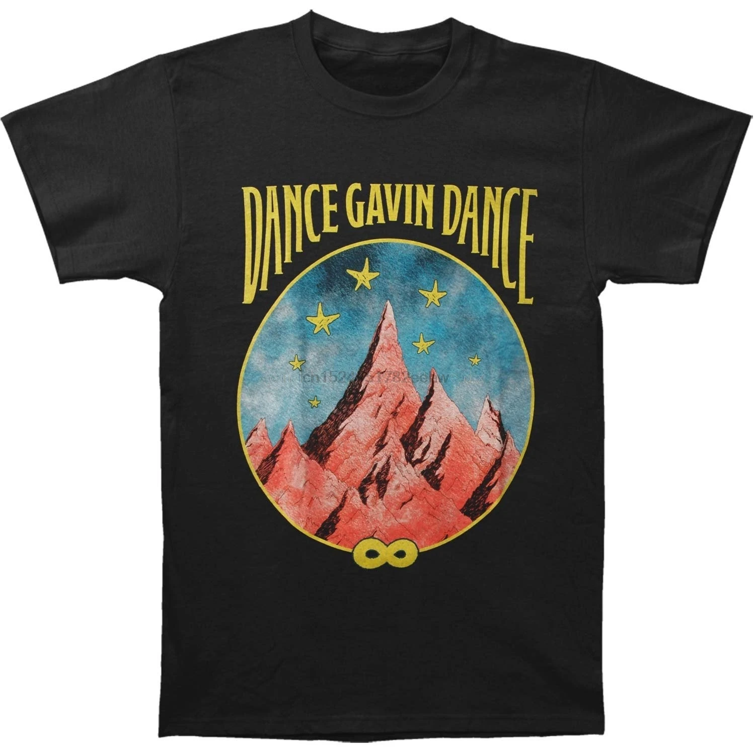 

Dance Gavin Dance Men Mountain Stars T-shirt Black New Short Sleeve Casual T-Shirt Tee Print T Shirt Men Hot Top Tee