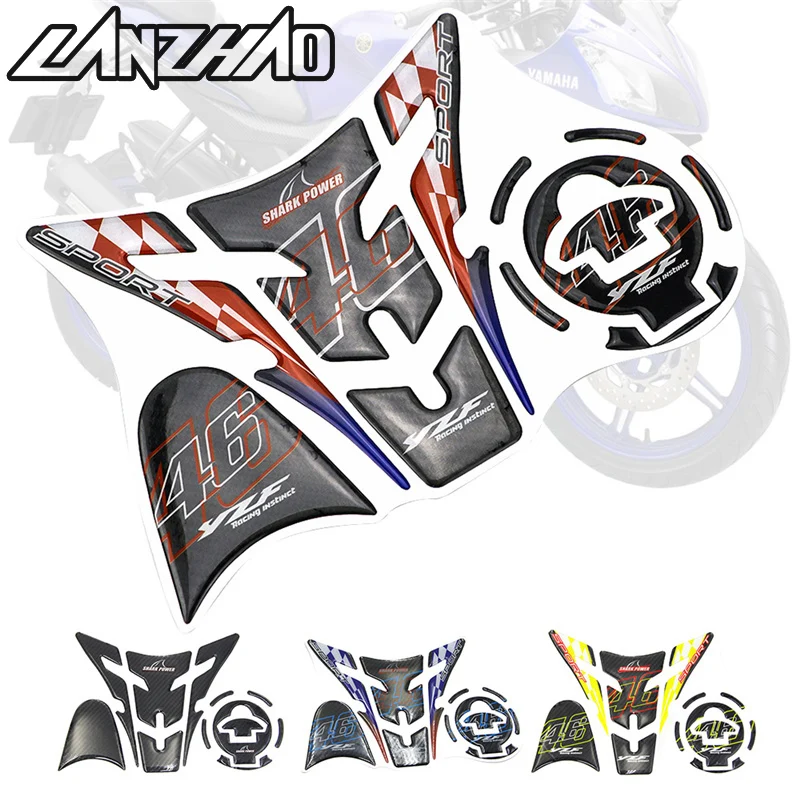 Новые наклейки YZF R15 V3 в виде рыбьей кости декоративные с защитой масляного