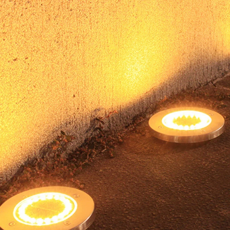 

4 Pcs 16LED Solar Ground Light Waterproof Garden Pathway Solar Lamp For Home Yard Driveway Lawn Road