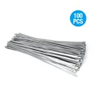 100 шт. 304 # кабельные стяжки из нержавеющей стали 4,6 мм сверхмощные самоблокирующиеся кабельные стяжки многофункциональные металлические стяжки