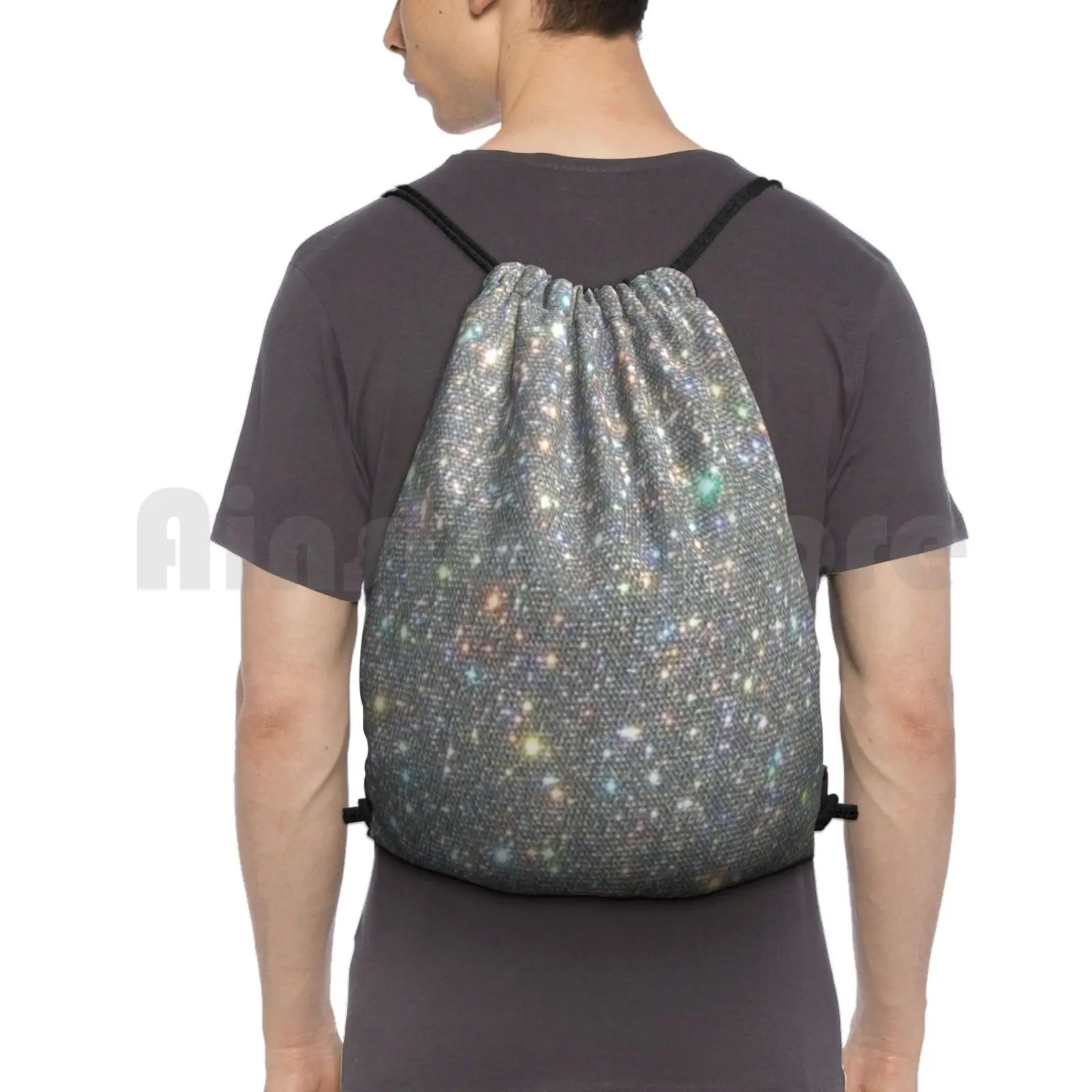 

Bling Backpack Drawstring Bags Gym Bag Waterproof Aesthetic Love Happy Kendall Jenner Kardashian Kylie Outer Banks Tiger