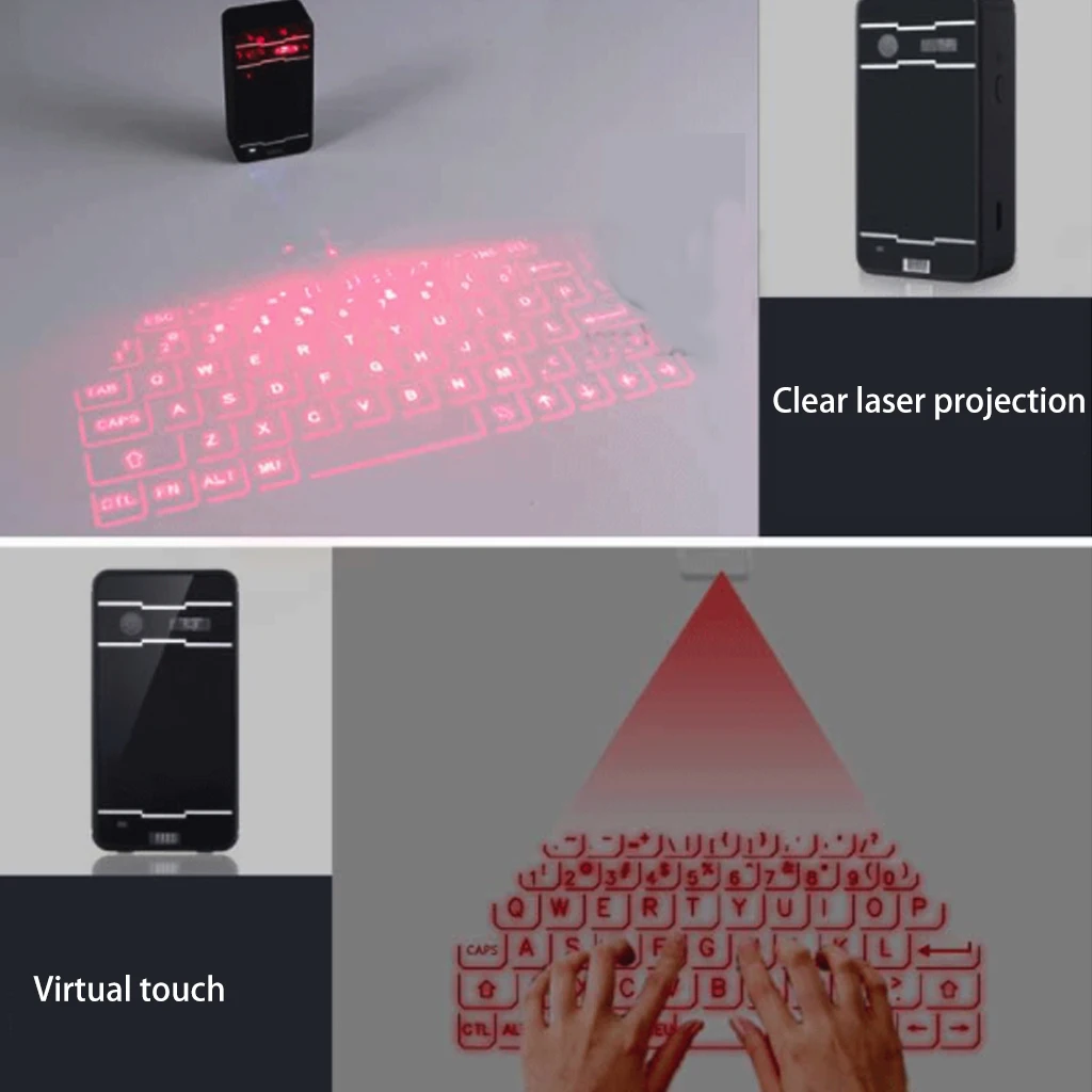 F1 Bluetooth лазерная клавиатура беспроводная Виртуальная проекционная клавиатура портативная для IPhone Android смартфон Ipad планшет ПК ноутбук