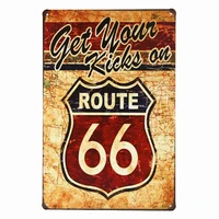 get your kicks on route 66 sign garage man cave decor wall plaque