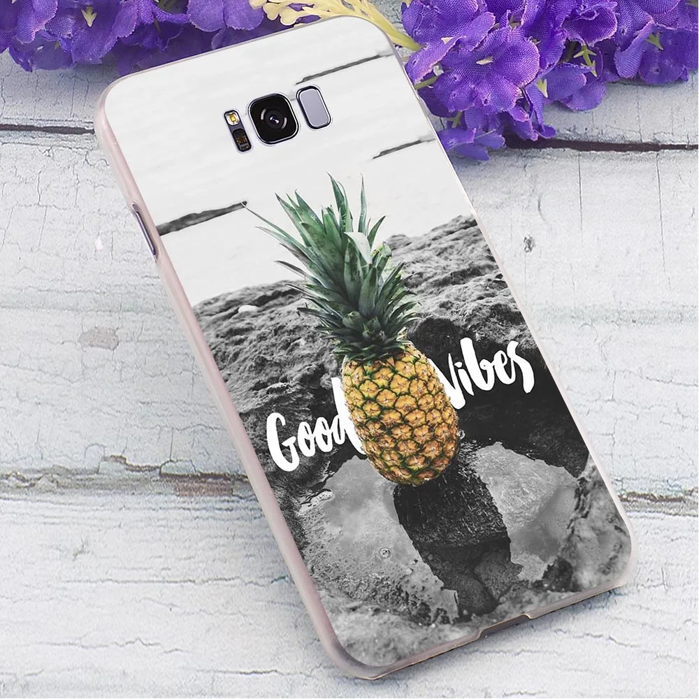 Твердый чехол для телефона с изображением ананаса и фруктов Galaxy A8 Plus A3/A5 A6 Plus/A7 A9