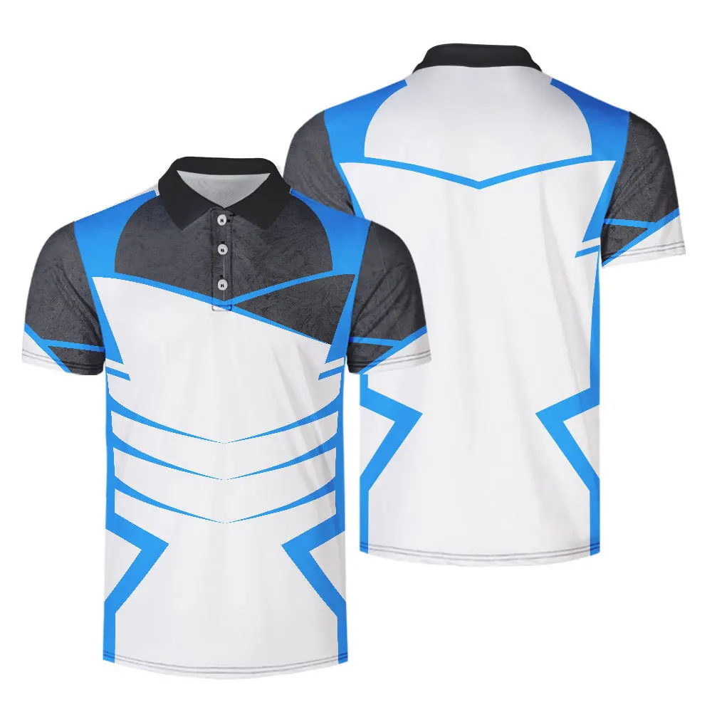 

2021 Summer 3D Print Casual Polo Shirt Men's Lapel Short Sleeve Turn Down Golf Tops Man Fashion Elegant Shirt Plus Size