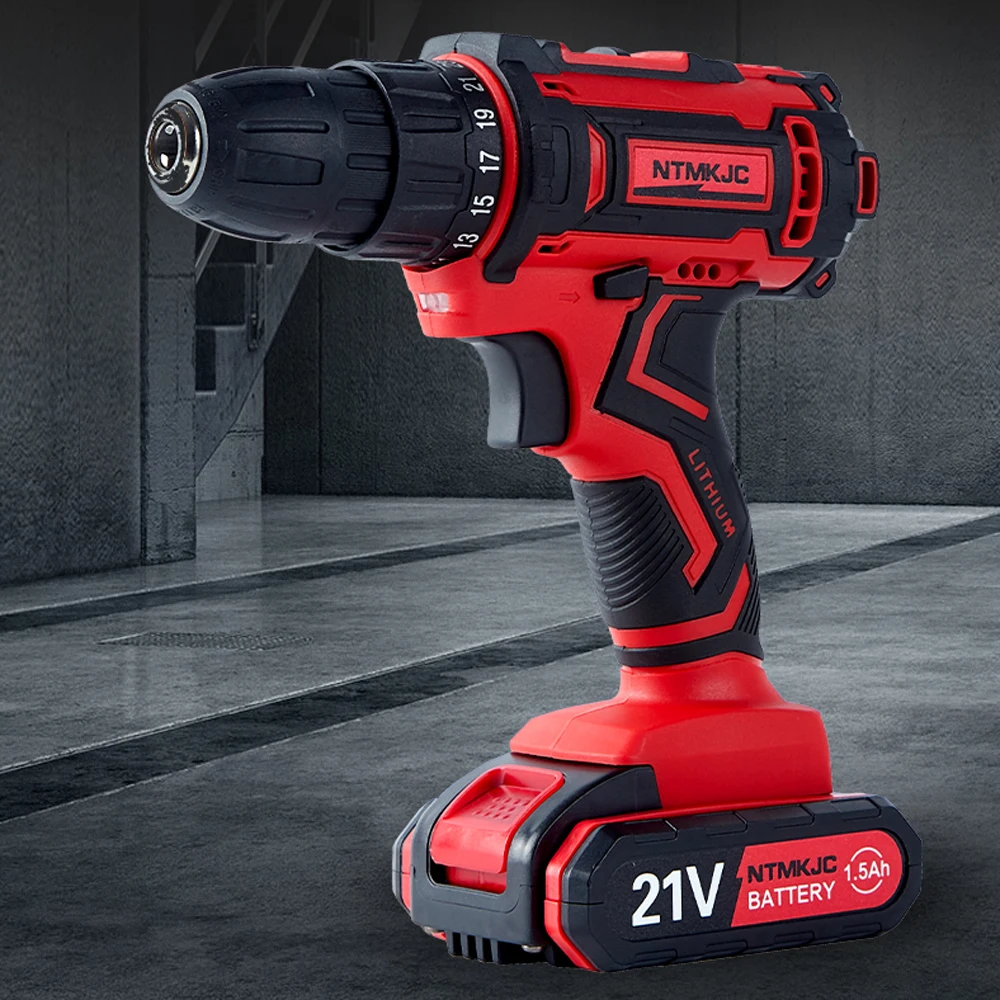12V / 16.8V 21V максимальный бесшнуровой сверлильный электроотвёртка 25 + 1 крутящий