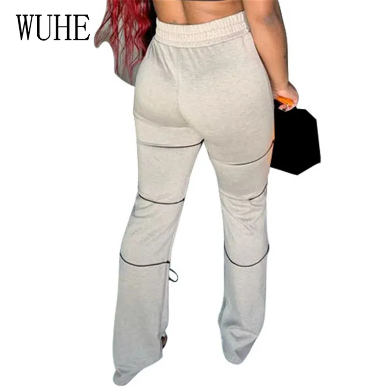 

YEYA Wide Legs Pants High Waist Bow Knot Bandage Lace Up Package Hip Elegant Women Summer Streetwear Party Club Casual Trousers