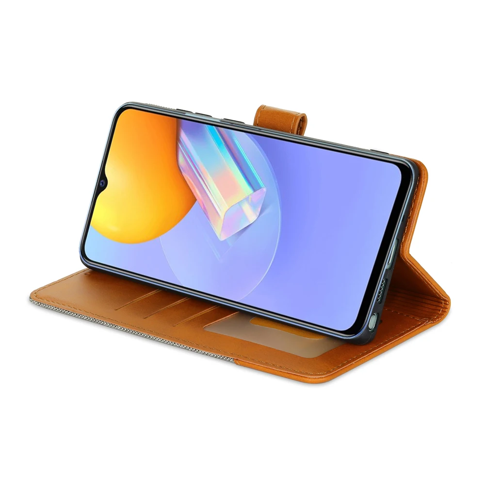 new cloth grain leather flip phone case for vivo y31 cover wallet stand book on vivo y 31 case magnetic card hoesje etui coque free global shipping