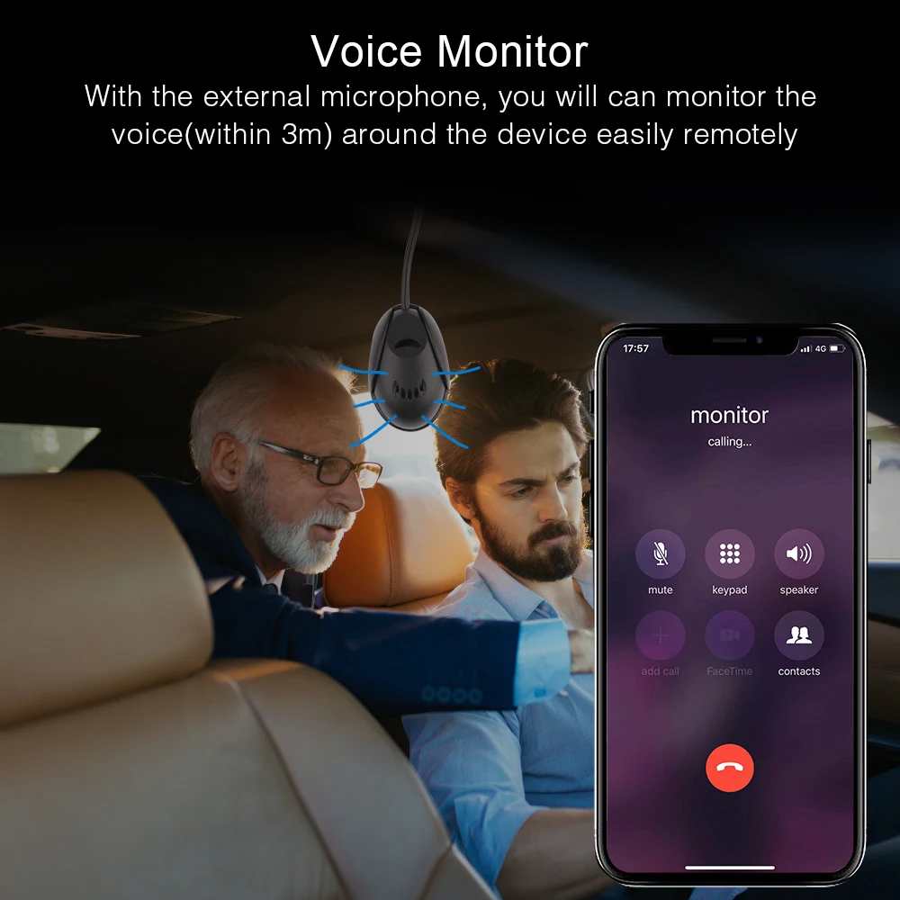 

3G GPS Tracker Car Track Locator Cut Off Oil Voice Monitor Locator GPS Car Real Time Tracking Shock Alarm Free APP SOS Alarm