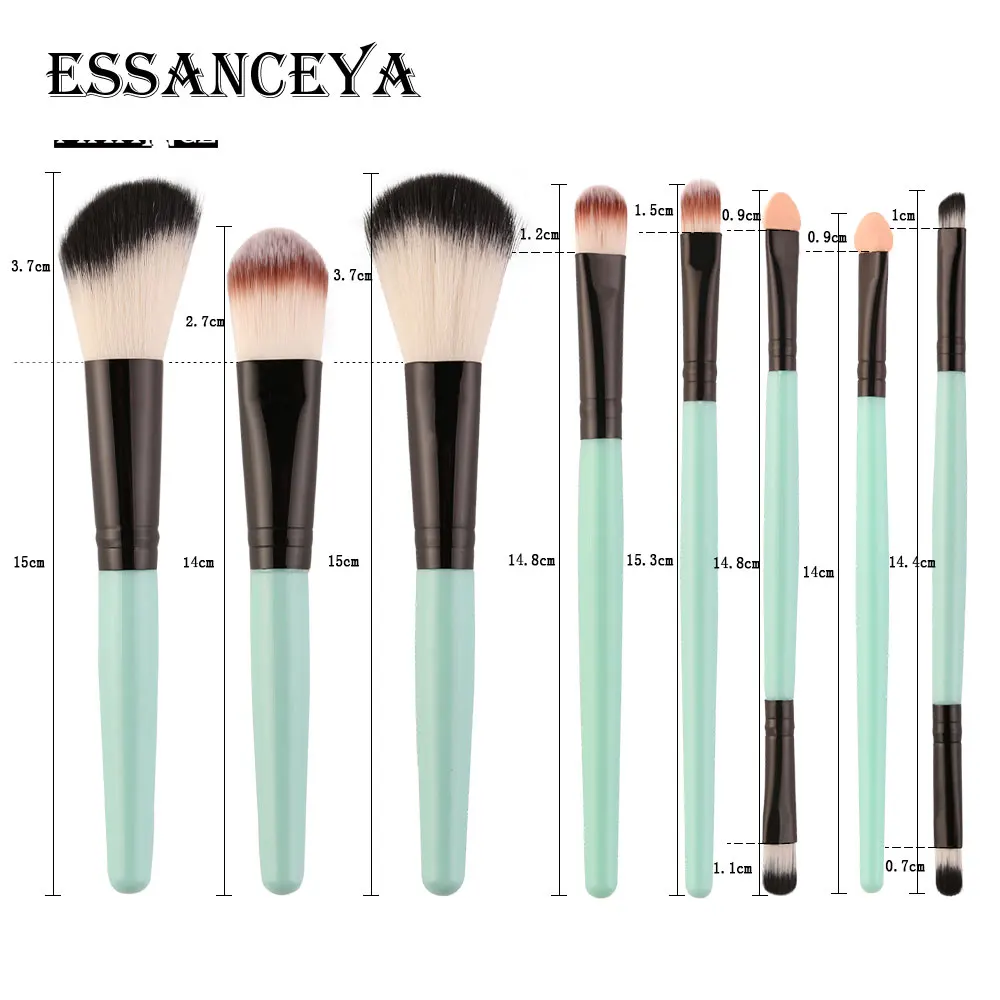 ESSANCEYA Pro 6-18Pcs Cosmetic Makeup Brushes Foundation Eye shadow Eyeliner Fan Make-Up Multipurpose Eye Brushes Cosmetic Tool