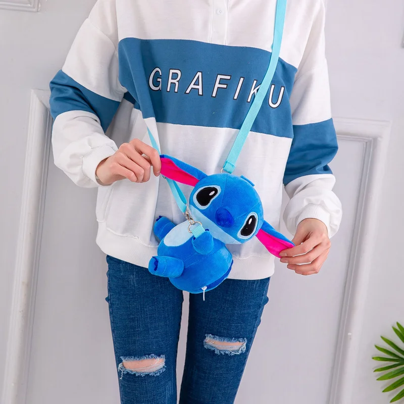 Сумки через плечо Lilo And Stitch для детей плюшевая игрушка кукла мультяшная монета