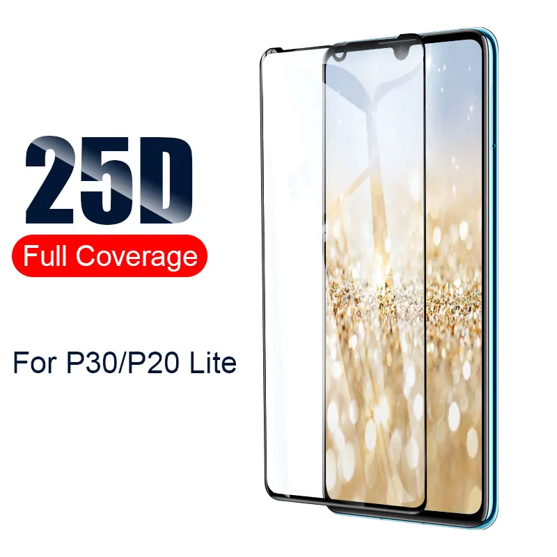 25D полное покрытие из закаленного стекла для huawei P30 P20 Lite Pro Защита экрана для huawei P30 Honor 9 10 Lite Защитная стеклянная пленка
