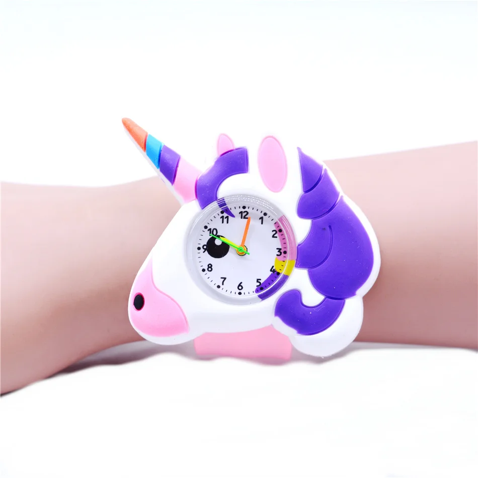

kids girls silicone watch pink unicorn watches slap clock childrens watches montre fille enfant relojes