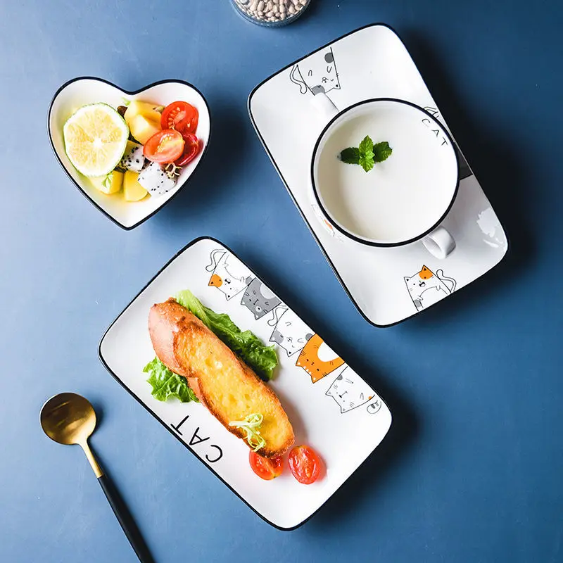 Набор посуды из керамики в скандинавском стиле Ins одноместная посуда для