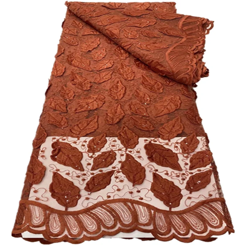 

2021 Guipure Lace Embroidery African Cord Lace Fabric High Quality Nigerian For Dress FYU922