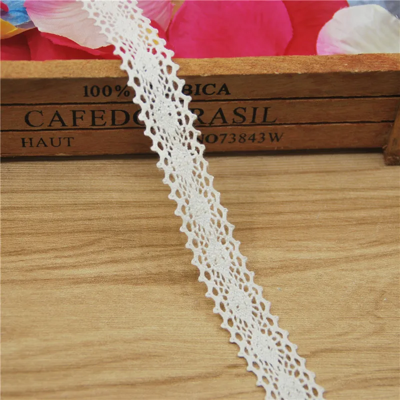 Оптовая продажа хлопковая кружевная отделка FASMILEY диаметром 17 мм цвета слоновой