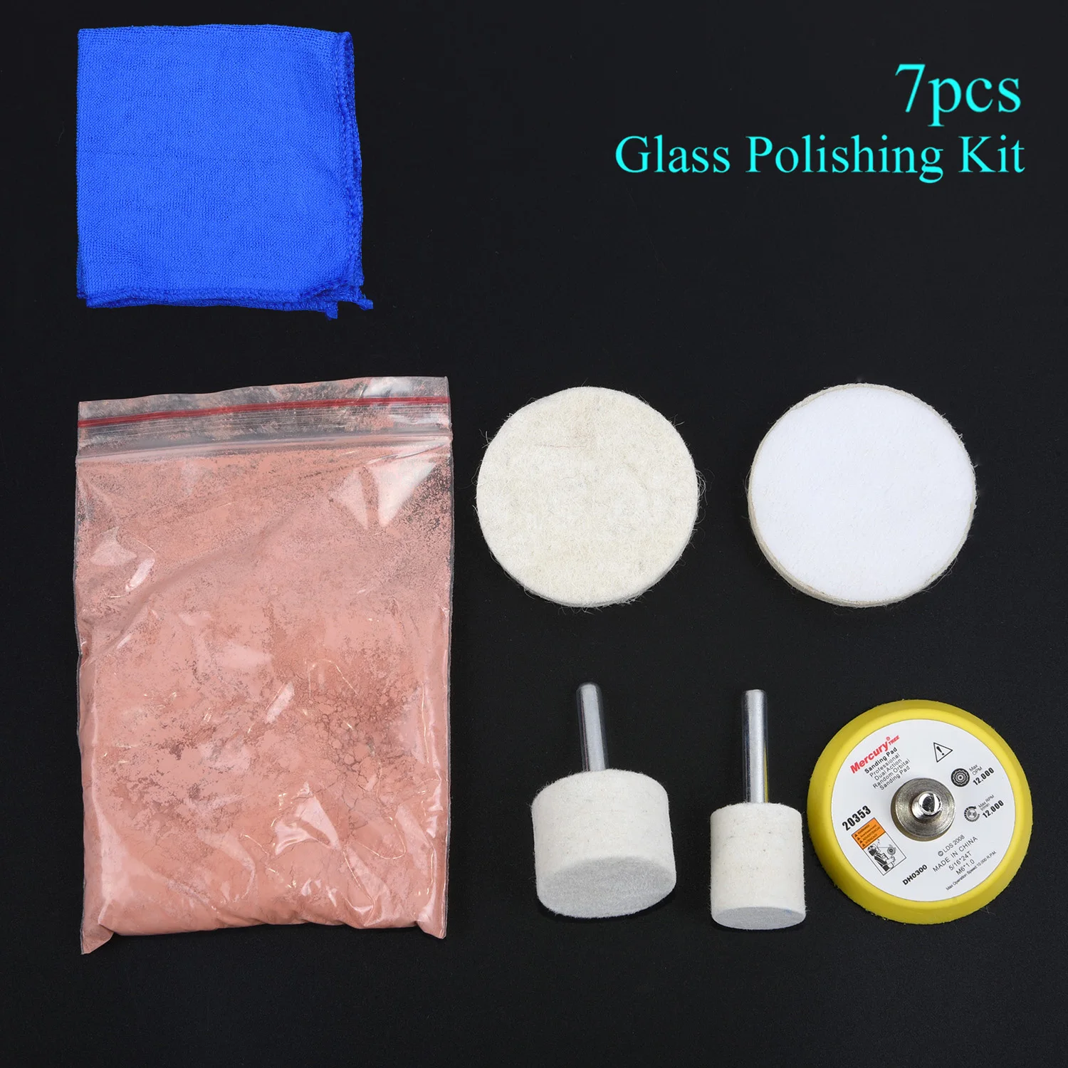 7 шт. набор для полировки стекла средство удаления царапин 70 г порошок оксида