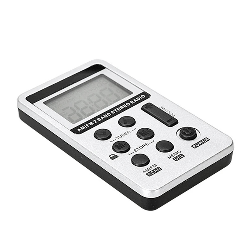 FM/AM радио Двухдиапазонный портативный Перезаряжаемый с цифровым дисплеем и