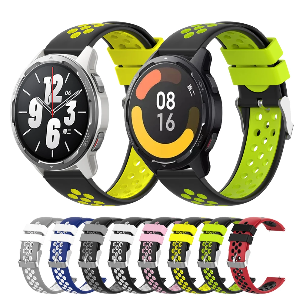 

Ремешок силиконовый дышащий для Xiaomi Mi Watch Color 2, сменный спортивный браслет для наручных часов Mi Watch