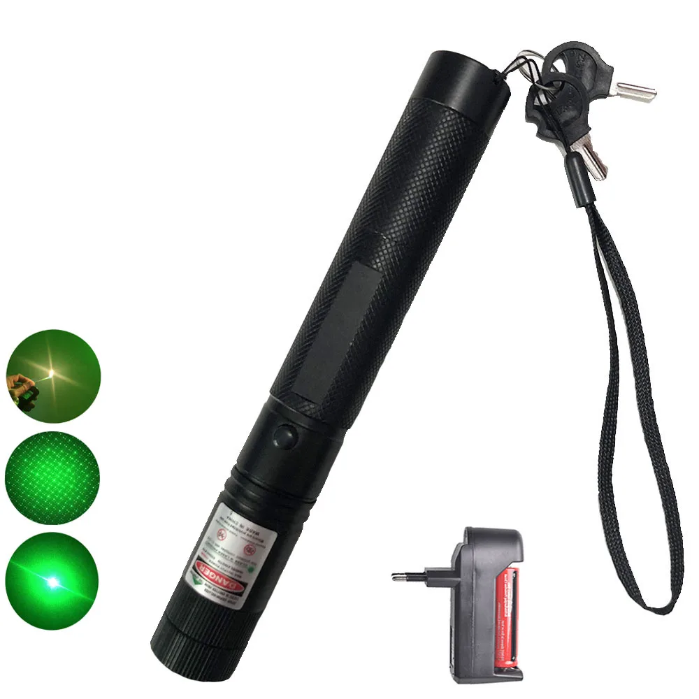 

Laser 303 Tricolor Laser Sight 532nm Powerful Adjustable Focus Lazer with Laser Pen Head Used To Indicate Anti-blue Light Test