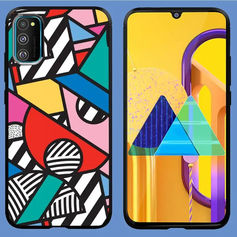 

Art Retro Abstract Geometry Phone Case For Redmi 4X 5plus 6 7 8A 9 Note 4 8 8T 9 10 pro Cover Fundas Coque